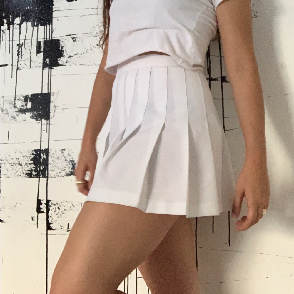 Retro White Tennis Skirt